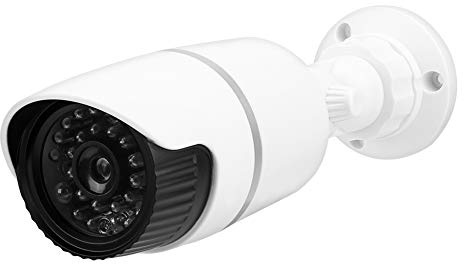 Dioche Kamera Attrappe Außen, Dummy Fake Überwachungskamera, wasserdichte Überwachungskamera gegen Diebstahl im Freien mit blinkendem LED-Licht