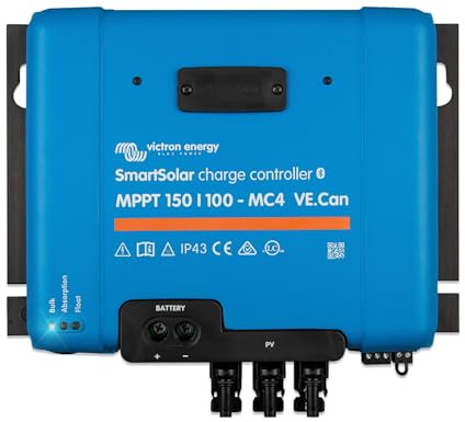 Victron Energy SmartSolar MPPT Contrôleur de Charge Solaire 150 V 100 amp 12/24/36/48 Volt (Bluetooth) VE.Can pour MC4