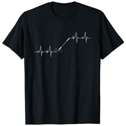 Hockeyspiel Herzschlag Hockeyschläger Geschenk T-Shirt