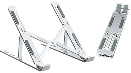 Support Ordinateur Portable - Support Facilement Pliable, Niveaux Réglables - Support Ordinateur en Aluminium - Convient aux Ordinateurs Portables de 10 à 15,6 Pouces