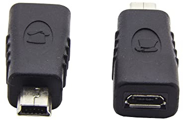 PremiumCord USB Adapter F/M, USB Typ Micro Buchse auf Typ Mini Stecker, HighSpeed 480 Mbit/s, Farbe Schwarz