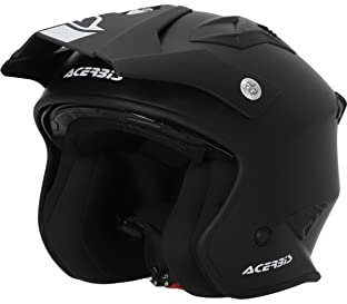 Acerbis Casco de Trial Jet Aria 22-06, Color Negro, Talla M