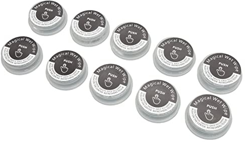 Lot de 10 Mouchoirs en Papier pour Pièces de Monnaie, Lingettes Jetables, Portables, Individuels, Compressés pour L'extérieur