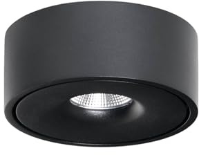 Arcchio LED Deckenleuchte Rotari (Modern) in Schwarz aus Aluminium (1 flammig,) - Lampe Deckenlampe Wohnzimmerleuchte