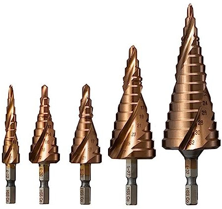 M35 Kobalt Stufenbohrer Kegel Metall Werkzeug Loch 1St (Color : 4-25mm(11 Steps))