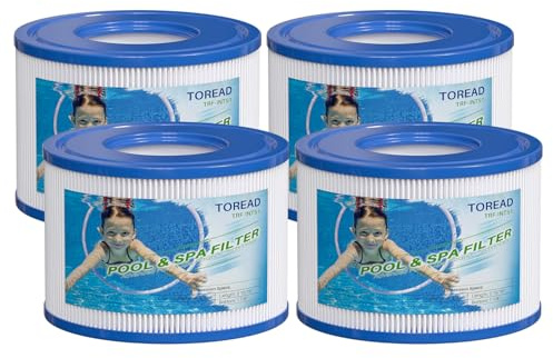 TOREAD Paquete de 4 filtros PureSpa de Repuesto Tipo S1 para Cartuchos de Piscina de fácil Ajuste, Filtro de SPA 11692