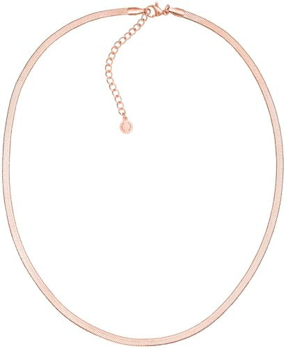 day.berlin Schlangen Halskette 18k vergoldet | Damen Schlangenkette 42+5cm lang, 3mm breit, 316L Edelstahl nickelfrei & wasserfest