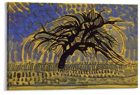 YOOSONG Piet Mondrian Blauer Apfelbaum-Serie, Studienposter auf Leinwand, Wandkunst, Poster, dekorativ, moderner Druck, Bild, Kunstwerke, Poster, 20 x 30 cm