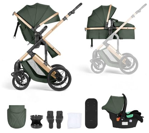 Kikkaboo passeggino Darling 3in1 seggiolino sportivo navicella seggiolino auto, colorazione:verde scuro