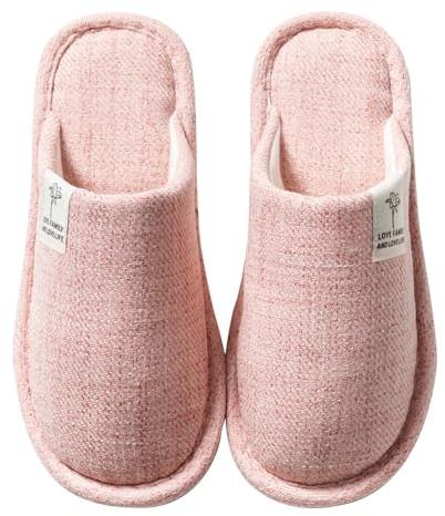 Colexy Zapatillas de Estar por Casa Mujer Hombre Antideslizantes Super Suaves De Secado Rápido Slippers Otoño Invierno Pantuflas de Hotel Spa (rosa, 36-37)