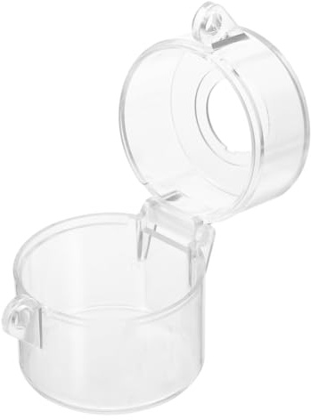 jojofuny Emergency Stop Button Protection Cover Transparent Push Button Switch Protector 2.2Cm Diameter Safety Cover for Industrial Equipment 5.5 x 5.5 cm