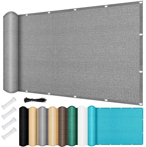 Voile D'Ombrage Pare Soleil Jardin 120 x 160 cm Protection UV 98% Couvert Végétal Toile Pergola Perméable avec Corde pour Jardin, Pelouse, Patio, Piscine, Gris Clair