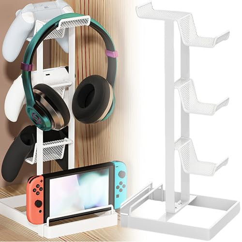 MINGZE Controller Halter, Headset Halterung Metall Universal Controller Halter für Gaming PC-Zubehör Lagerung, Kopfhörer Halterung für Kopfhörer Controller Switch iPad Ps5 Handy