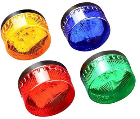 1 voyant d'avertissement stroboscopique LED 3071J, alarme sonore, buzzer, lampe LED 12 V, 24 V, 220 V, petit voyant clignotant(Yellow-12V)