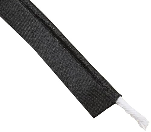 5mx1.4cm Black Polyester Piping Trim Satin Piping Cord Tape for Edge Sewing