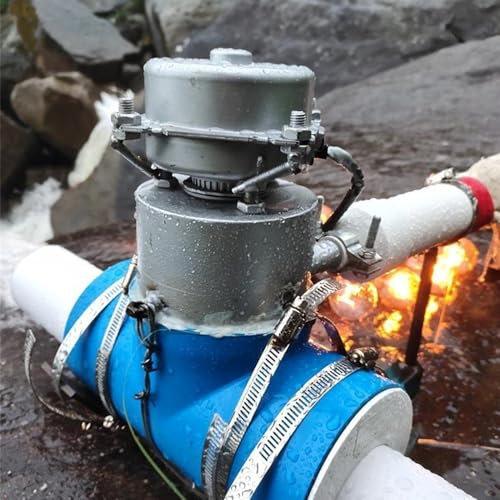 YAVTNUIO Central Hidroeléctrica Turbina Hidroeléctrica, 1000W Micro Generador Hidroeléctrico, Diámetro De Salida 114mm, Turbina De Agua Portátil Generador, para El Hogar Al Aire Libre Camping