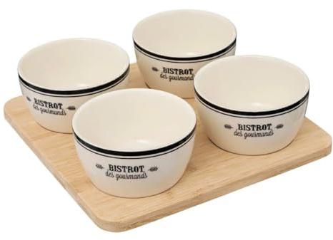 Paris Prix Secret de Gourmet - Service Apéritif 5 Pièces Bistrot 22cm Blanc