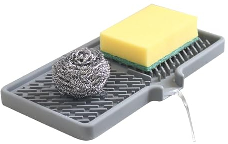 Alfombrilla de drenaje de silicona, protección contra desbordamiento de silicona para encimeras, alfombrilla de goteo de silicona engrosada, alfombrilla de goteo para platos de cocina, base de