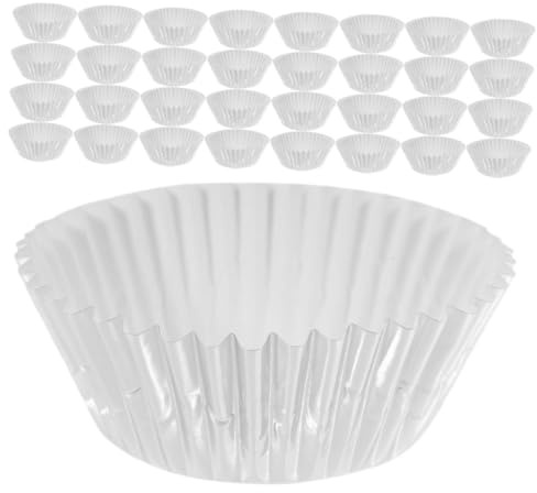 ULTECHNOVO 500 pezzi Pirottini Muffin in Alluminio Spessi Vaschette Resistenti all Olio per Cupcake e Dolci per Feste e Matrimonio