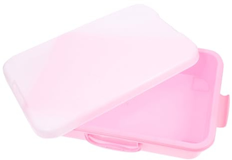 HEALLILY Portable Handheld Sand Tray with Lid Small Plastic Sandbox Storage Box for Outdoor Indoor Play Design with Ample Space for Sand Organization
