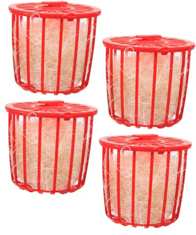 SUPVOX 4 pièces Nid Oiseau pour Perruches et Perroquets Lot de Bols à Nids avec Corde Naturelle de Nidification et Sécurisé pour Cages et Élevage