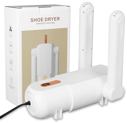 Sèche Chaussures Électrique,Chauffe Bottes,Conception pliable,Avec trois réglages de minuterie et une fonction antibactérienne,Convient pour les bottes, les baskets, les gants, les chapeaux