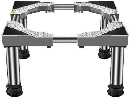 Base de Réfrigérateur Machine à Laver Réglable 45cm-65cm avec 4 pieds solides pour Lave-vaisselle Climatisation et meubles ménagers Hauteur 29-32cm Gris