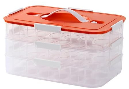Loyimioo Contenant à Œufs Empilable avec Couvercle Plateau Dédié aux Œufs Mimosa Organisateur de Réfrigérateur Rangement Sécurisé Transport Facile Idéal pour Maison Pique-nique Camping et Fêtes