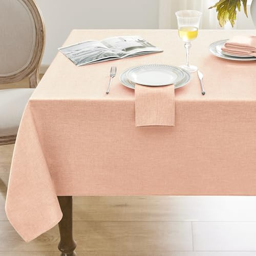 Softalker bordsduk rosa rektangulär 240 x 140 cm utomhus bordsdukar tvättbar vår trädgårdsduk bordsduk bordslinne vardagsrumsbord bordsduk för camping, trädgård, bröllop, födelsedag