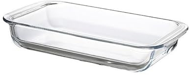 Bandejas para lasaña Plato de vidrio for hornear, horno, microondas, utensilios especiales for el hogar, jugo pesca, plato for mariscos, vapor, Rectangular Para hornear pasteles(2L)