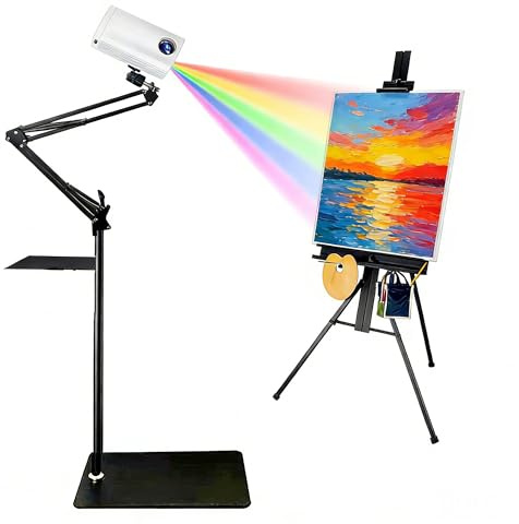 Proiettore artistico portatile a LED con supporto per tracciare disegno e pittura, proietta immagini su pareti e tela, compatibile con dispositivi iOS e Android