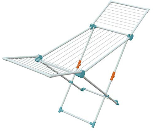 JUWEL Superdry Maxi Wäscheständer (mit Wäscheleinen, Trockenlänge 20 m, Farbe mint, wetterfest, standfest) 40801