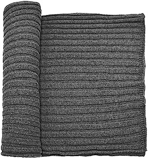 CLASSE77 Sciarpa Pura Lana 100% unisex Fabbricato in Italia Prodotto artigianale (grigio)