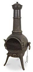 BRASERO CHEMINEE Foyer POELE Bois ET Charbon Exterieur Chauffage Jardin CUVE Fonte ET Acier 112CM