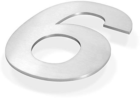 XL Hausnummer | Edelstahl | 3mm tief und 30 cm hoch | gebürstet und rostfrei | mit Montagematerial (6)