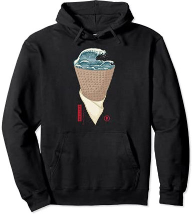 Japanisches Welleneis Great Wave aus Kanagawa Pullover Hoodie