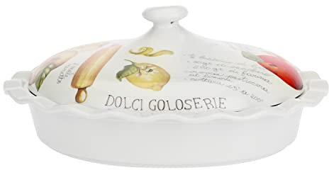 La Porcellana Bianca - Tortiera con coperchio Goloserie