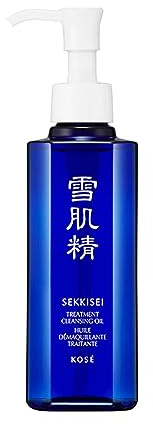 SEKKISEI Treatment Cleansing Oil, Face Cleanser & Makeup Remover, Hydrating Japanese Facial Skincare with Job’s Tears Extract for Glowing, Radiant, Clear Skin, All Skin Types, 10.1 oz