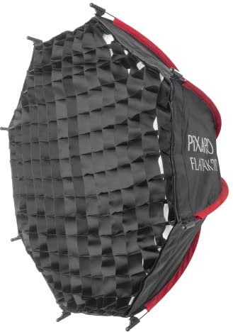 PIXAPRO 70cm 2ft Godox Mount Instant SetUp Flatpak Octagonal Softbox Patented Space Saving Portable Circular Soft Box Ocotbox KeyLight Studio Photo Lighting Portrait Product Photography Video (70cm)