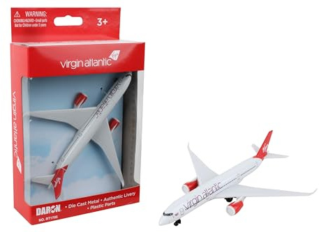 Daron Toy Airplane – Virgin Atlantic Q350 – Die-Cast Metal Model Airplane Toy with Plastic Parts for Kids Ages 3+