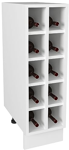 VCM Casier à vin Largeur 25 cm Étagère Étagère de cuisine Élément bas Cuisine Esilo Blanc