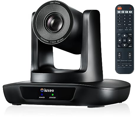 iuZee PTZ-Kamera 20X Optischer Zoom USB3.0 HDMI Konferenzkamera 1080P 60FPS Weitwinkel PTZ Camera für Kirche Videokonferenz Gottesdienste Live-Streaming Bildung Unterricht Webex Zoom Teams OBS