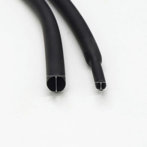 1 Meter Schrumpfschlauch Durchmesser 1 2 3 4 5 6 7 8 9 10 12 14 16 20 25 30 40 50 mm 2:1 Polyolefin-Thermokabelhülse isoliert Schwarz-Schwarz-4,5 mm-1M