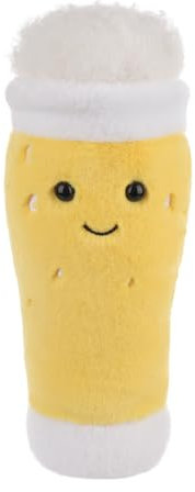 Apricot Lamb Cerveza Beber de peluche para niños, suave y lindo, para niñas y niños, color amarillo, 24 cm