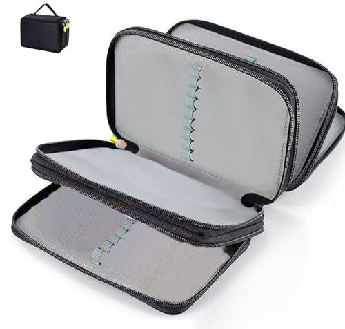 Tyafzzn Federmäppchen Große, 72 Slots Tragbare Federmäppchen, Federmappe Jungen, Mäppchen Große Kapazität, Bleistift Tasche für malstifte Künstler Pinsel Fineliner Textmarker
