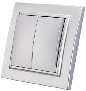 Interruptor Simple, interruptor de pared plata de 2 vías, interruptor mecánico de pared 86 mm, interruptor estándar 10 Amp, 250 V