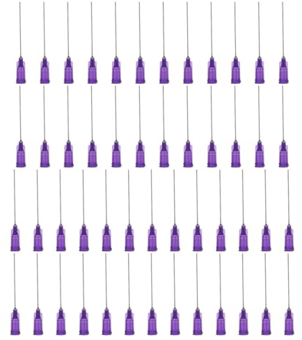 PATIKIL Stumpfe Kanülen Nadeln für Spritzen Dosiernadeln 1,5 Zoll, 100 Stück Injektionsnadeln 21G Industrielle Flüssigkeitsdosierkanüle mit Lure-Lock für Nachfüllen Liquid Tinten Klebstoff