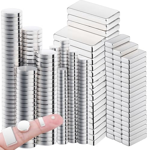 410 Stück Magnete Stark, 4 Verschiedene Größen, Neodym Magnete Extra Stark, Magneten für Magnettafel, Magneten Klein Mini Magnet für Whiteboard, Pinnwand, Magnet en Starker Halt