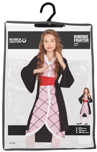 Fiestas GUiRCA Rosa manga kämpar, karnevalkostym flicka – japansk animekrigare med kimono-klänning – karnevalskostym tonåring flicka 14–16 år