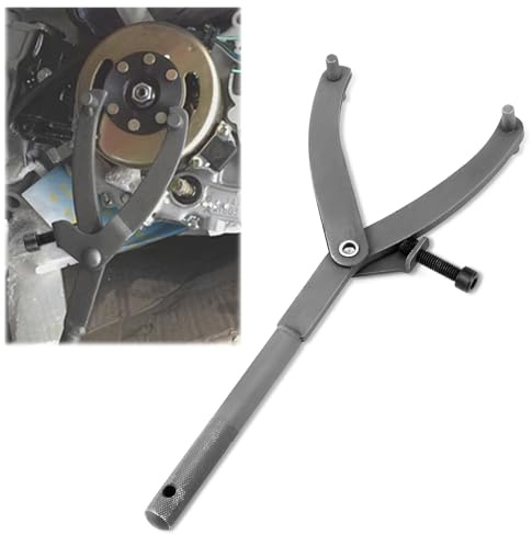 LPZMPZ Chiave Frizione per Volano, Chiave Blocca Volano, Strumento Chiave Frizione Regolabile, Chiave Frizione Supporto Forma di Y per Moto Scooter Volano Variatore Rimozione | Chiave frizione, strumento di bloccaggio frizione per puleggia moto, rimozione staffa di riparazione, tipo Y